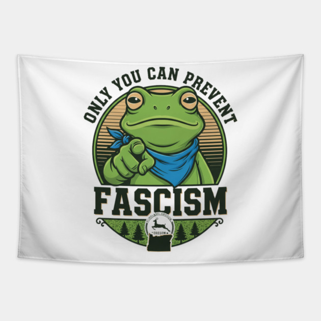 Portland-Frog-Activist Tapestry by ArtistTee ⭐⭐⭐⭐⭐