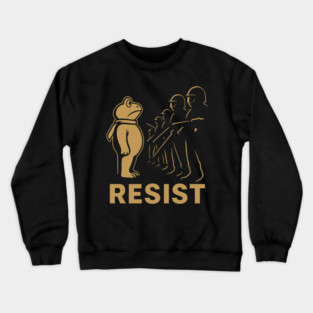 Resist-Portland-Frog-Protest Crewneck Sweatshirt