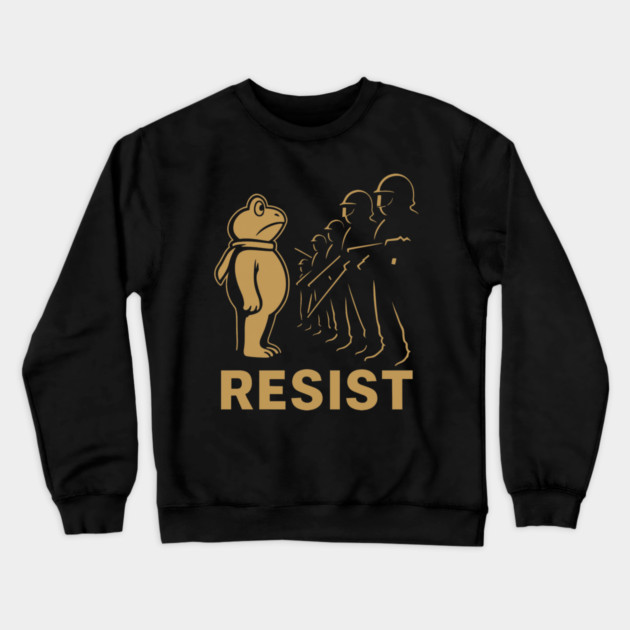 Resist-Portland-Frog-Protest Crewneck Sweatshirt by ArtistTee ⭐⭐⭐⭐⭐