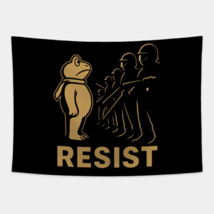 Resist-Portland-Frog-Protest Tapestry
