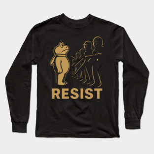 Resist-Portland-Frog-Protest Long Sleeve T-Shirt