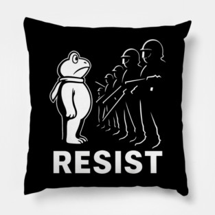 Resist Portland Frog Activist Pillow