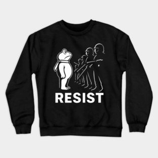 Resist Portland Frog Activist Crewneck Sweatshirt