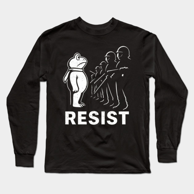 Portland 2025 Resist Portland Frog Protest Men Women Long Sleeve T-Shirt by ArtistTee ⭐⭐⭐⭐⭐