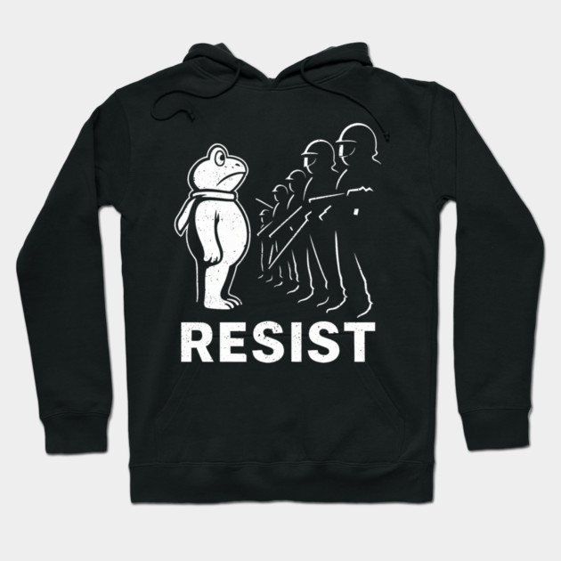 Portland 2025 Resist Portland Frog Protest Men Women Hoodie by ArtistTee ⭐⭐⭐⭐⭐