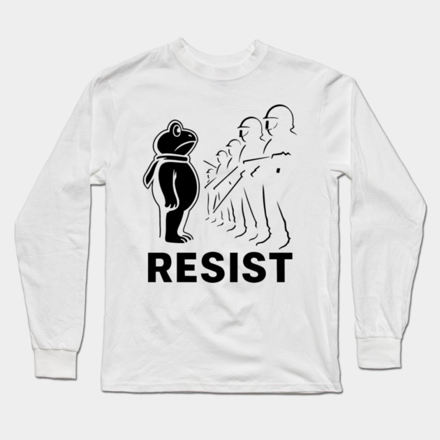Resist Portland Frog Protest Long Sleeve T-Shirt by ArtistTee ⭐⭐⭐⭐⭐