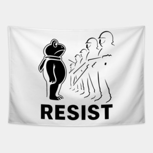 Resist Portland Frog Protest Tapestry