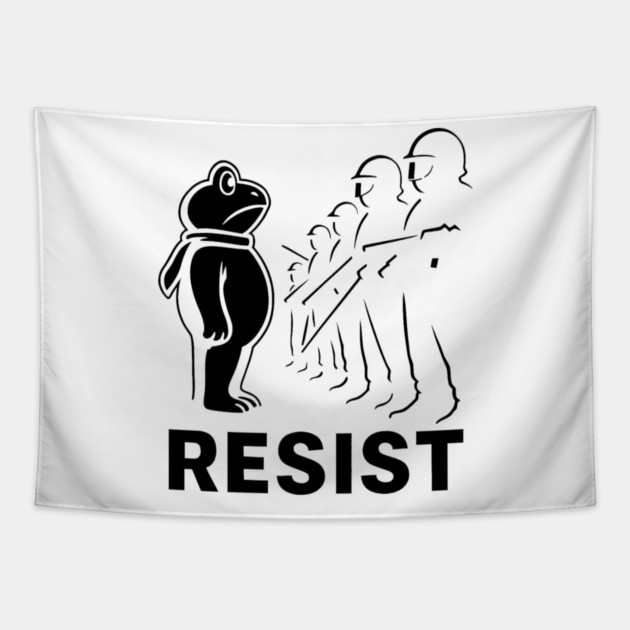 Resist Portland Frog Protest Tapestry by ArtistTee ⭐⭐⭐⭐⭐