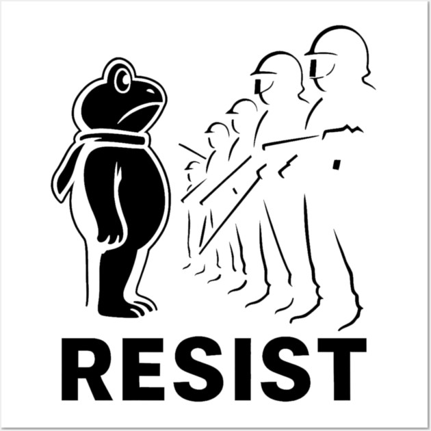 Resist Portland Frog Protest Wall Art by ArtistTee ⭐⭐⭐⭐⭐