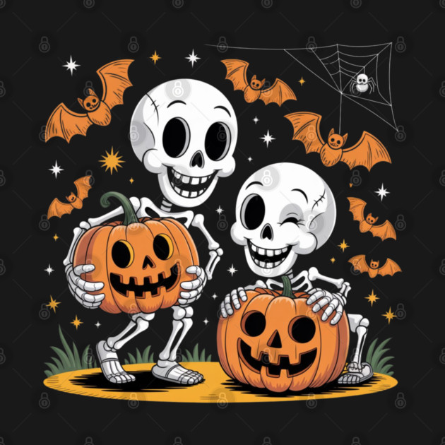 Slightly Subtle Halloween Skeleton by Creatifly Graphic Tees