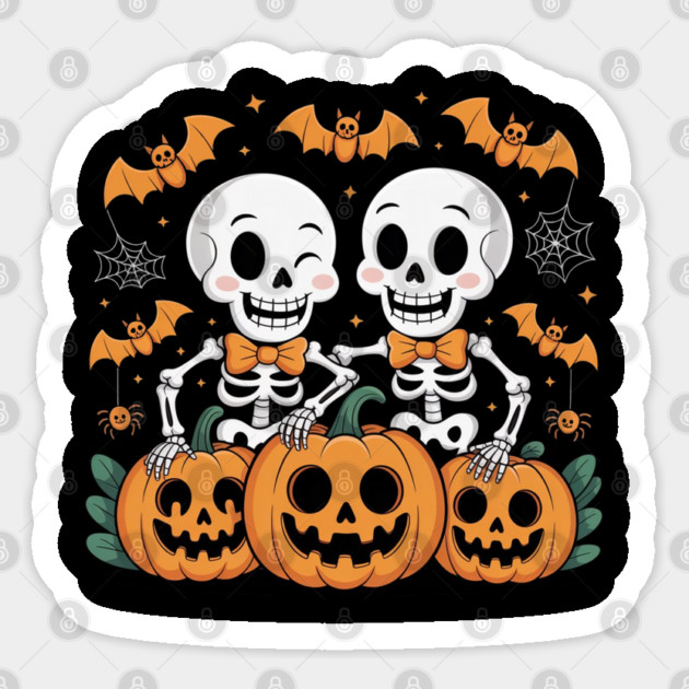 Slightly Subtle Halloween Skeleton Sticker by Creatifly Graphic Tees