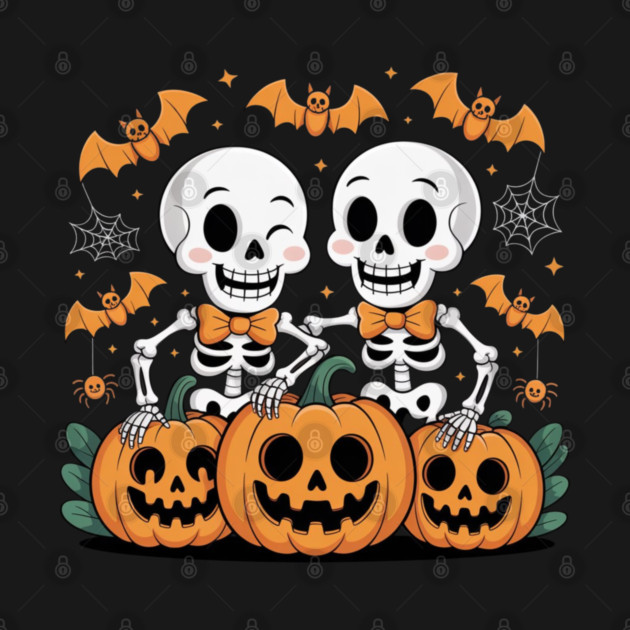 Slightly Subtle Halloween Skeleton by Creatifly Graphic Tees