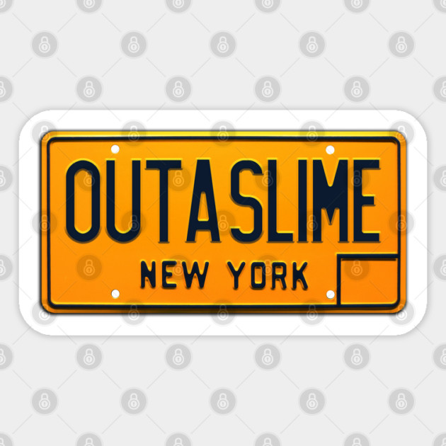Outa Slime License Plate Sticker by Ecto Girl