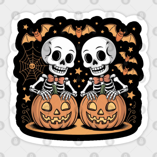 Slightly Subtle Halloween Skeleton Sticker by Creatifly Graphic Tees