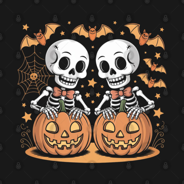 Slightly Subtle Halloween Skeleton by Creatifly Graphic Tees