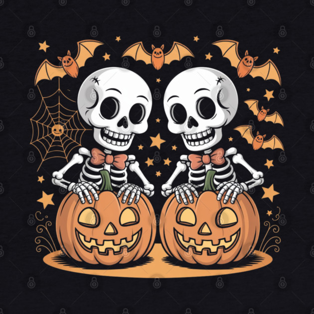 Slightly Subtle Halloween Skeleton by Creatifly Graphic Tees