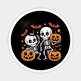 Slightly Subtle Halloween Skeleton Magnet