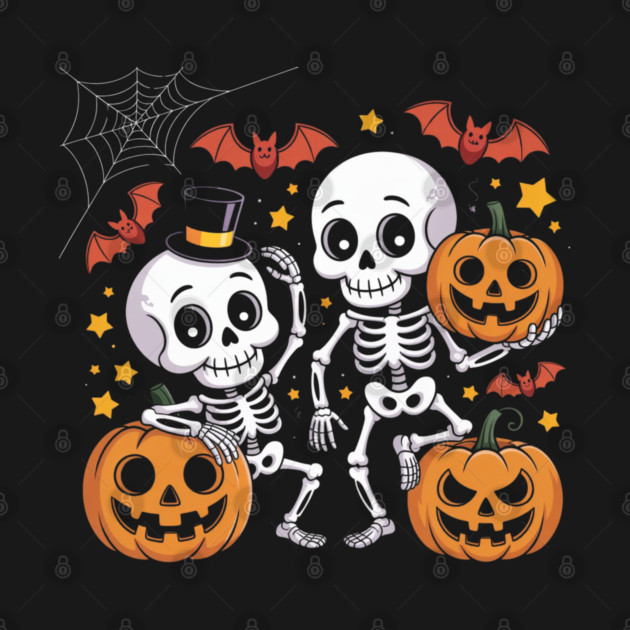 Slightly Subtle Halloween Skeleton by Creatifly Graphic Tees