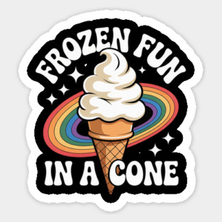 Frozen Fun in A Cone Fruity Snow Cone Street Treat Sticker