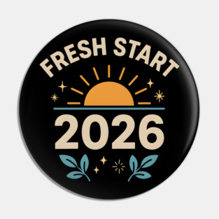 Fresh Start 2026 – Motivational New Year Sunrise Graphic Pin