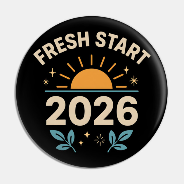 Fresh Start 2026 – Motivational New Year Sunrise Graphic Pin by MakerMind8.2