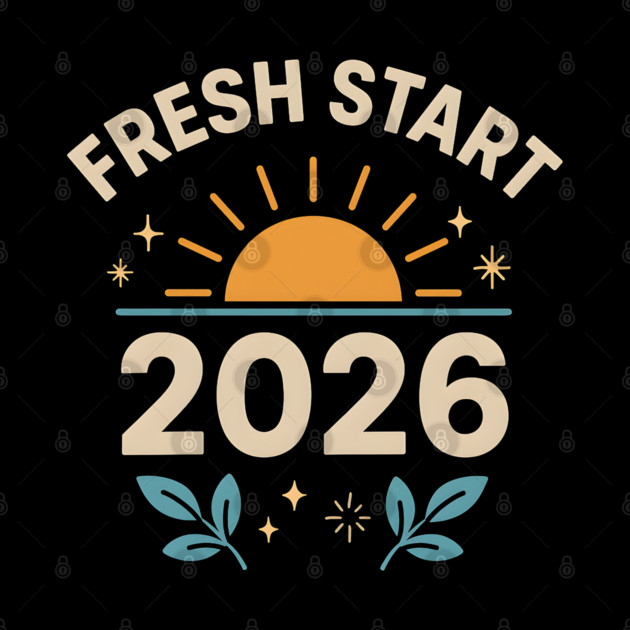 Fresh Start 2026 – Motivational New Year Sunrise Graphic by MakerMind8.2