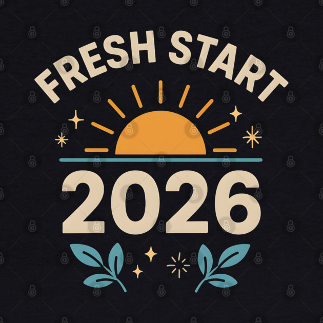 Fresh Start 2026 – Motivational New Year Sunrise Graphic by MakerMind8.2
