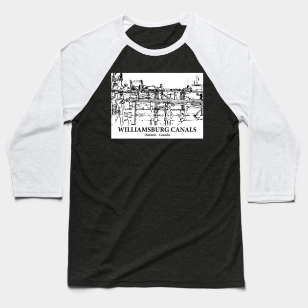 Williamsburg Canals - Ontario Baseball T-Shirt by Lakeric