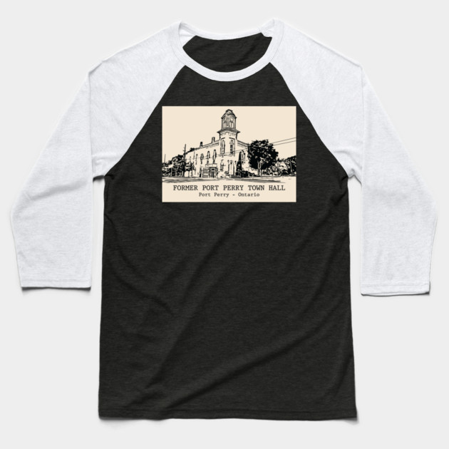 Former Port Perry Town Hall - Ontario Baseball T-Shirt by Lakeric