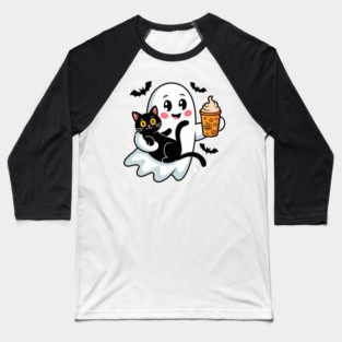Halloween-Cat Baseball T-Shirt