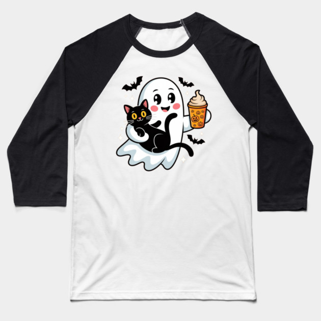 Halloween-Cat Baseball T-Shirt by Creatifly Graphic Tees