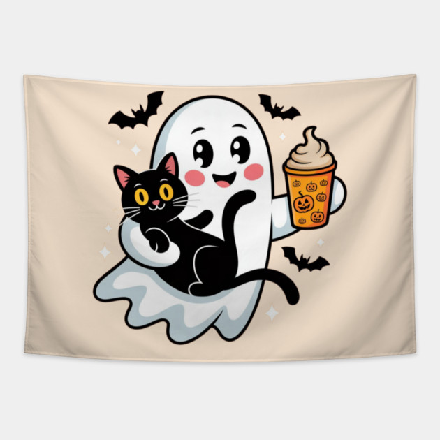 Halloween-Cat Tapestry by Creatifly Graphic Tees