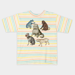 Ugly Medieval Dogs. Dogs from genuine ancient paintings and medieval artwork. Kids T-Shirt