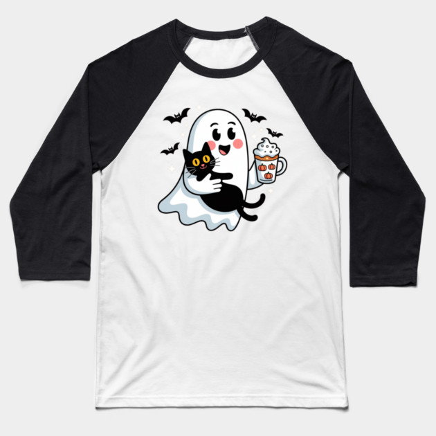 Halloween-Cat Baseball T-Shirt by Creatifly Graphic Tees
