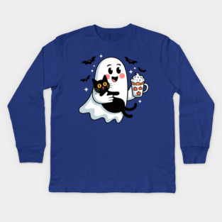 Halloween-Cat Kids Long Sleeve T-Shirt