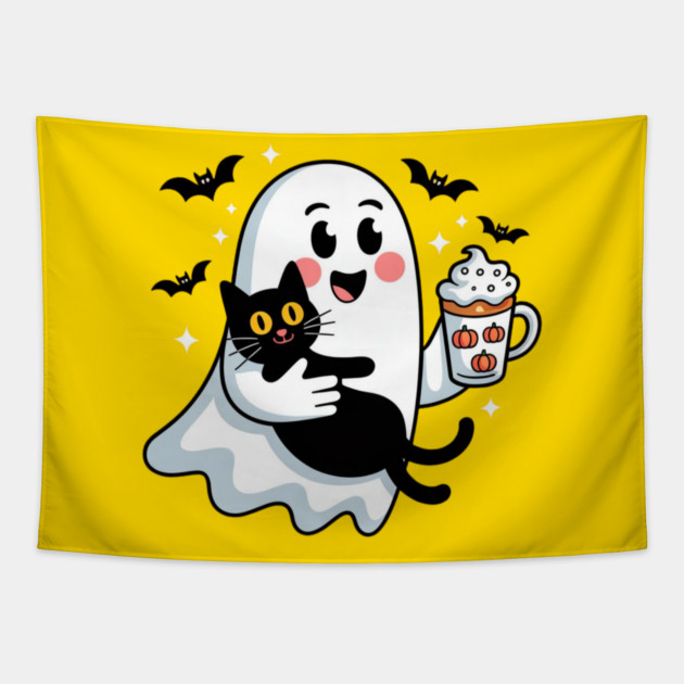 Halloween-Cat Tapestry by Creatifly Graphic Tees