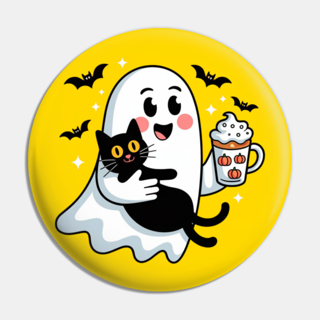 Halloween-Cat Pin by Creatifly Graphic Tees