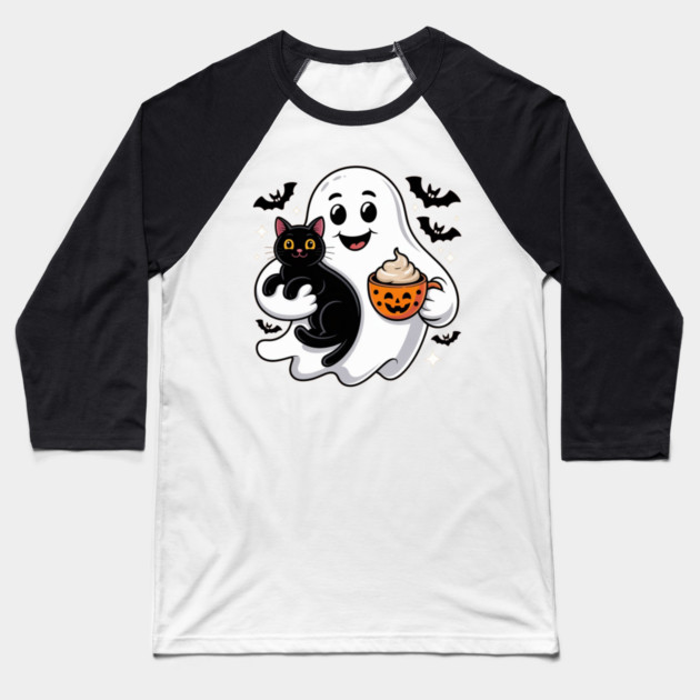 Halloween-Cat Baseball T-Shirt by Creatifly Graphic Tees