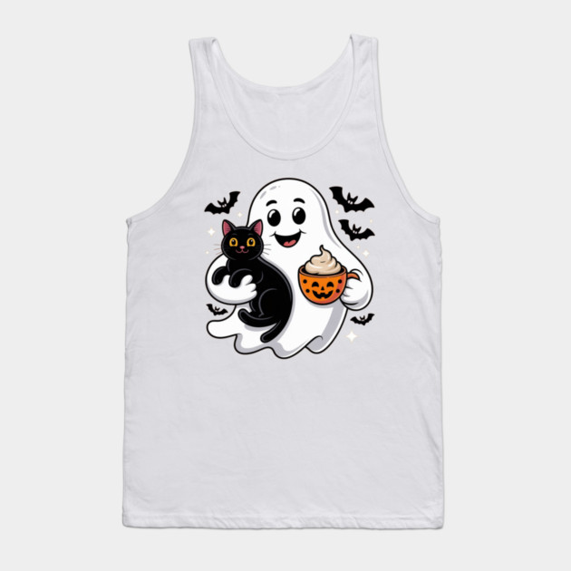 Halloween-Cat Tank Top by Creatifly Graphic Tees