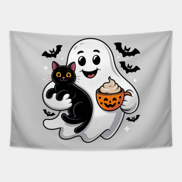Halloween-Cat Tapestry by Creatifly Graphic Tees