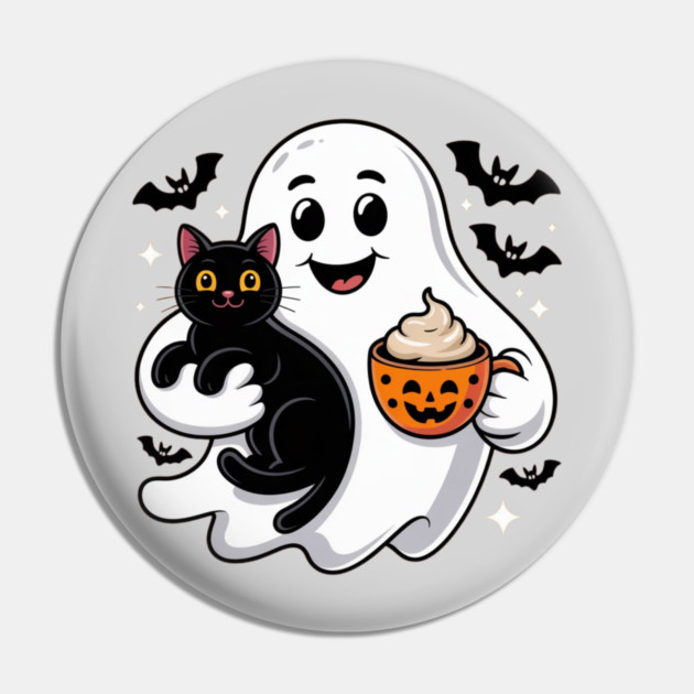 Halloween-Cat Pin by Creatifly Graphic Tees