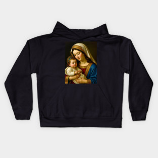 Virgin Mary and Christ Child Kids Hoodie