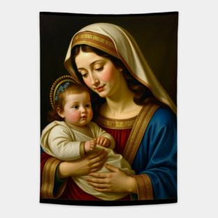 Virgin Mary and Christ Child Tapestry