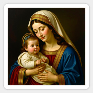 Virgin Mary and Christ Child Sticker