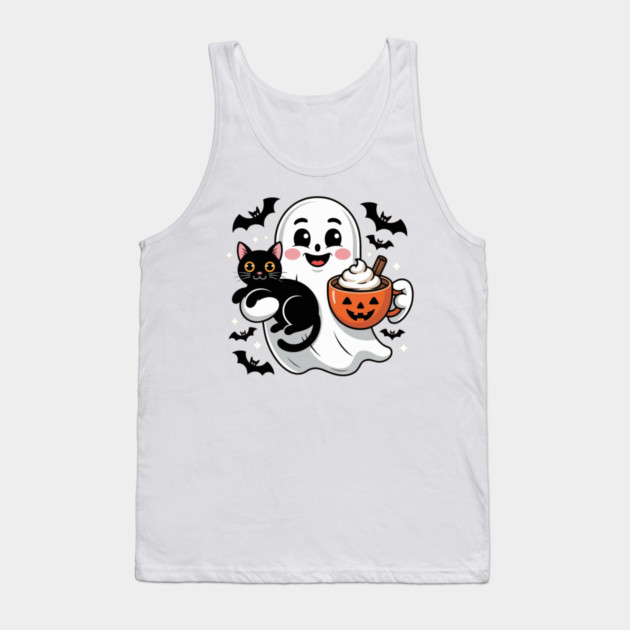 Halloween-Cat Tank Top by Creatifly Graphic Tees