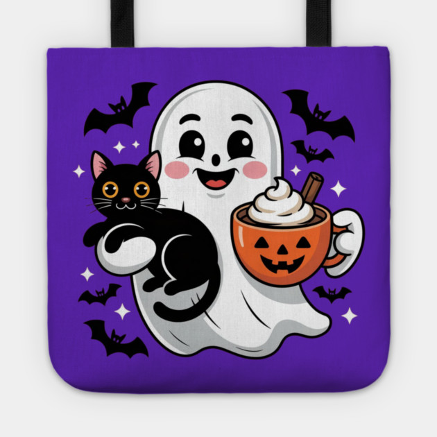 Halloween-Cat Tote by Creatifly Graphic Tees