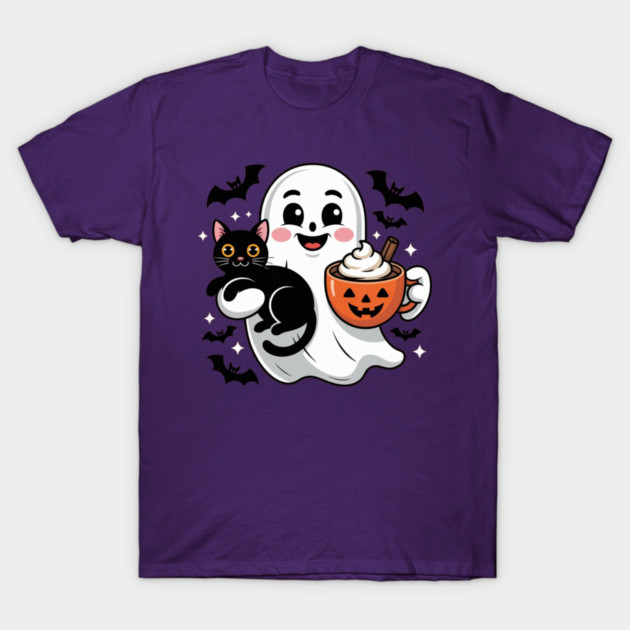 Halloween-Cat T-Shirt by Creatifly Graphic Tees