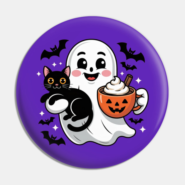 Halloween-Cat Pin by Creatifly Graphic Tees