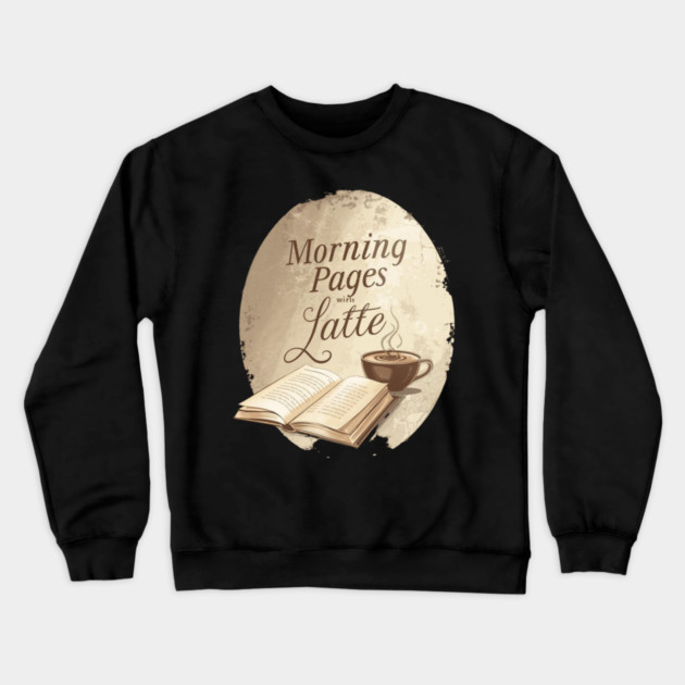 Morning Pages with Latte today Crewneck Sweatshirt by SR8891