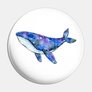Space Whale Pin